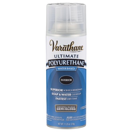 VARATHANE Ultimate Semi-Gloss Crystal Clear Water-Based Polyurethane Spray 11.25 oz 200181
